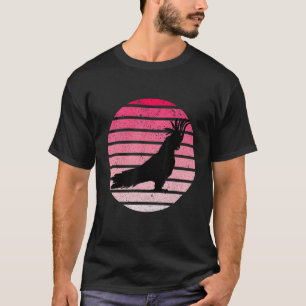 Camiseta Pássaro do Papagaio Vintage Estilo Retroativo em P