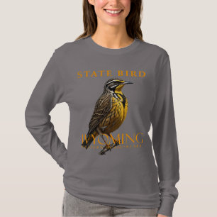 Camiseta Pássaro do Território de Wyoming O Sturnella negle