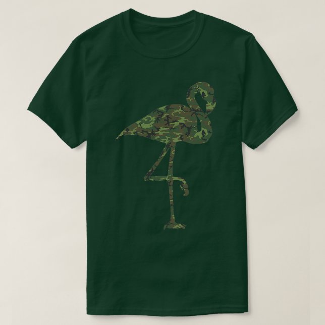 Camiseta Pássaro dos EUA, Flamingo Camo Impressão (Frente do Design)