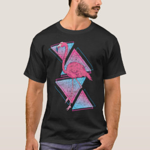 Camiseta Pássaro Exótico dos Animais Tropicais 90 Vaporwave