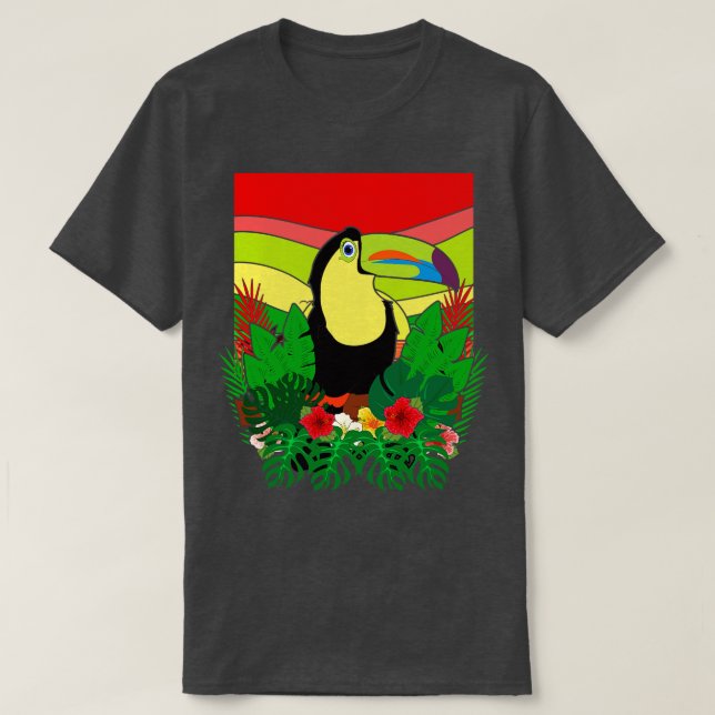 Camiseta Pássaro Exótico Passando Pássaro Vigiando Ornitolo (Frente do Design)