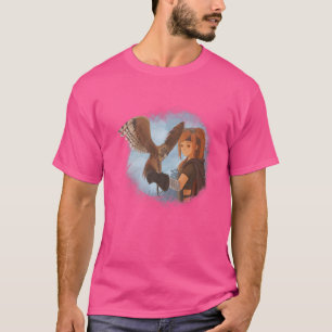 Camiseta Pássaro Falconer De Garota De Vapor