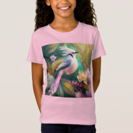 Camiseta Pássaro Fantasia Branca - Blush Tail Jay