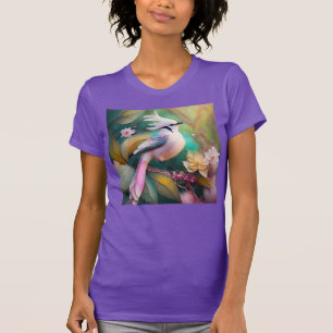 Camiseta Pássaro Fantasia Branca - Blush Tail Jay