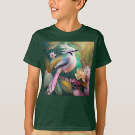 Camiseta Pássaro Fantasia Branca - Blush Tail Jay