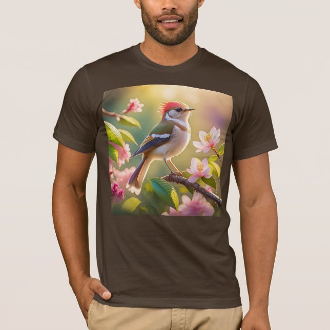 Camiseta Pássaro Fantasia do Warblay Chested Buff (Frente)