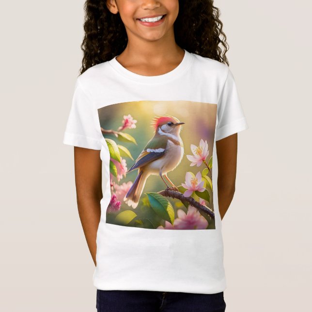 Camiseta Pássaro Fantasia do Warblay Chested Buff (Frente)