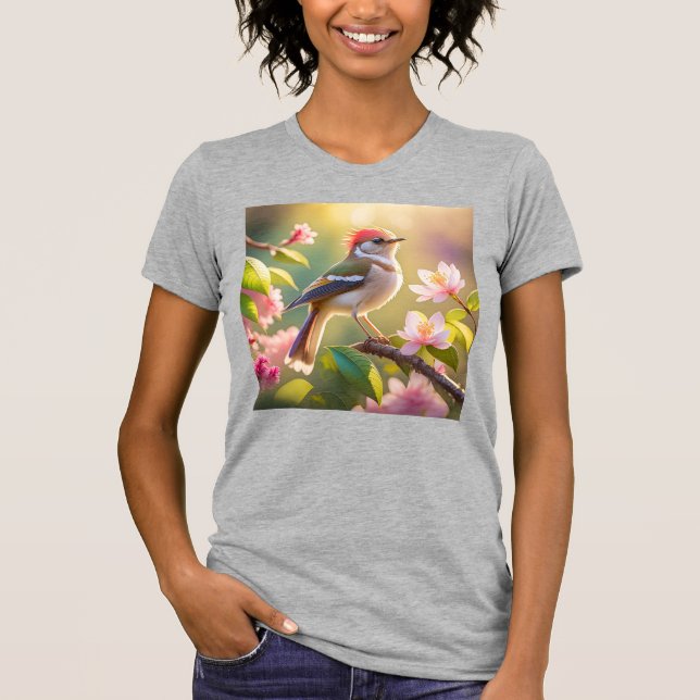 Camiseta Pássaro Fantasia do Warblay Chested Buff (Frente)
