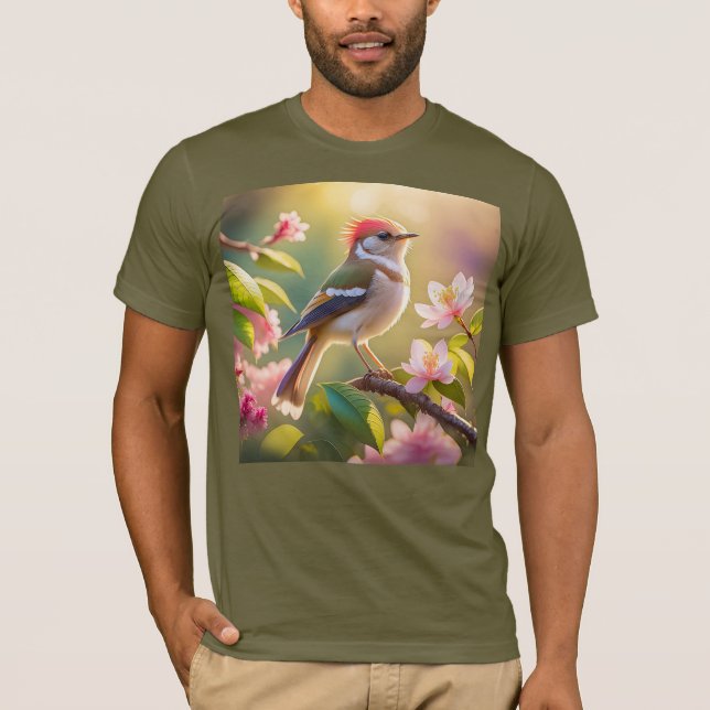 Camiseta Pássaro Fantasia do Warblay Chested Buff (Frente)