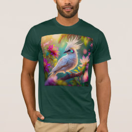 Camiseta Pássaro Fantasia Juvenil Crested Blush Feather Dov