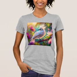 Camiseta Pássaro Fantasia Juvenil Crested Blush Feather Dov
