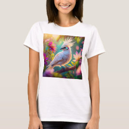 Camiseta Pássaro Fantasia Juvenil Crested Blush Feather Dov