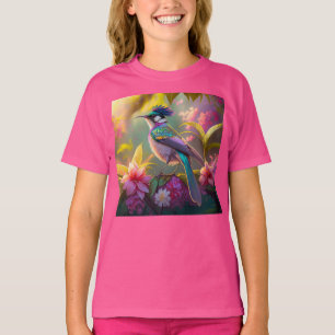 Camiseta Pássaro Fantasia Pássaro-do-Sol Bastão-do-Arco-Pen