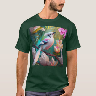 Camiseta Pássaro Fantástico Branca Pincado