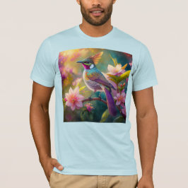 Camiseta Pássaro Fantástico Laranja Cotoso Arco-Íris