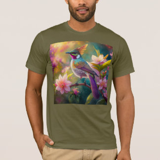Camiseta Pássaro Fantástico Laranja Cotoso Arco-Íris