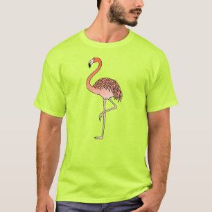 Camiseta Pássaro Flamingo Rosa Lineart-57667