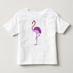 Camiseta Pássaro Flamingo Rosa Lineart-57667