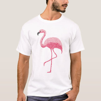 Camiseta Pássaro Flamingo Rosa Tropical