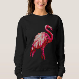Camiseta Pássaro Flamingo Tropical Impressa Sequin