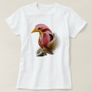 Camiseta Pássaro Flor de Camisa-T feminino