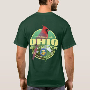 Camiseta Pássaro & flor de estado de Ohio