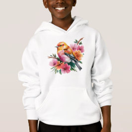 Camiseta Passaro Flor de Rosa