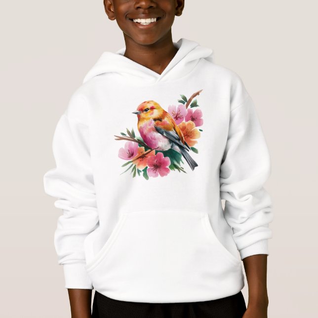 Camiseta Passaro Flor de Rosa (Frente)