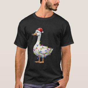Camiseta Pássaro Goose Lover Xmas Iluminando Santa Hera Goo