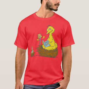 Camiseta Pássaro Grande Da Rua Sésamo E Pássaro Leitura De 
