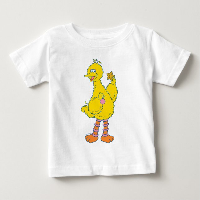 Camiseta Pássaro Grande Segurando Enfeites de Natal (Frente)
