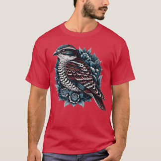 Camiseta Pássaro Hawk Sparrow de Leito para Ave Avid Amante