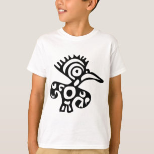 Camiseta Pássaro, hieroglyph mexicano (Maya)