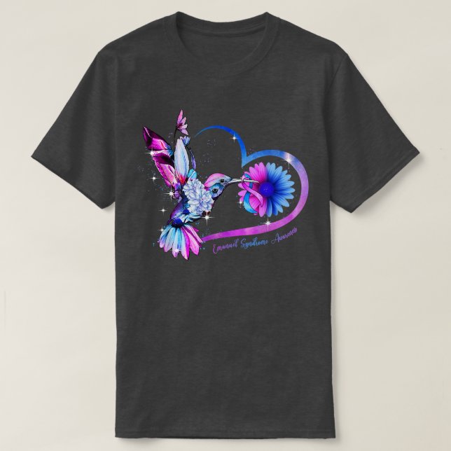 Camiseta Pássaro Humino Roxo Púrpura Azul Fita Emanuel S (Frente do Design)