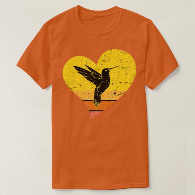 Camiseta Pássaro Hummingbird Retro Vintage (Frente do Design)