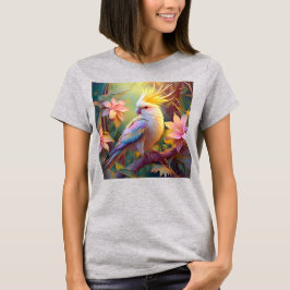 Camiseta Pássaro Iridescente Wing Cockatiel Fantasy