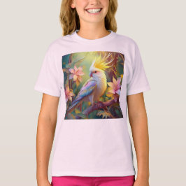 Camiseta Pássaro Iridescente Wing Cockatiel Fantasy