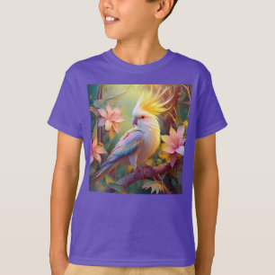 Camiseta Pássaro Iridescente Wing Cockatiel Fantasy