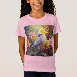 Camiseta Pássaro Iridescente Wing Cockatiel Fantasy
