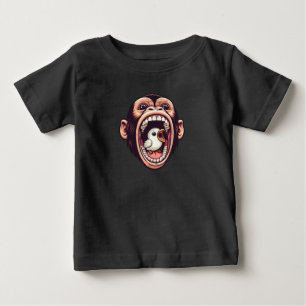Camiseta Pássaro Macaco Engraçado