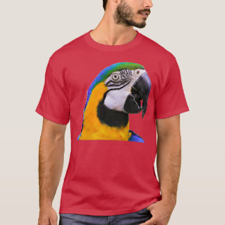 Camiseta Pássaro Macaw bonito e colorido