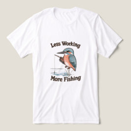 Camiseta Pássaro Martim-Pescador Engraçado Menos Trabalho M