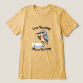 Camiseta Pássaro Martim-Pescador Engraçado Menos Trabalho M