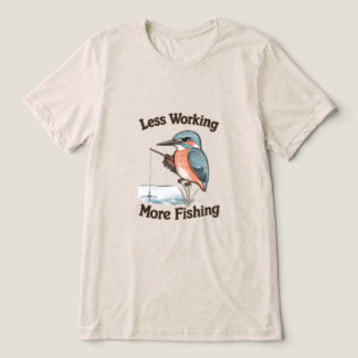 Camiseta Pássaro Martim-Pescador Engraçado Menos Trabalho M
