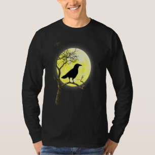 Camiseta Pássaro Negra Negro Assustado, Mas Bonito, Raven