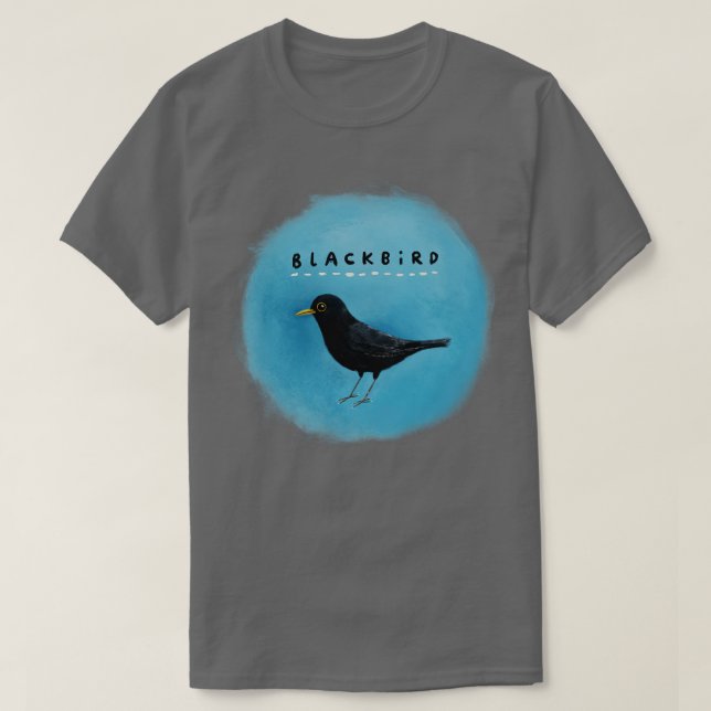 Camiseta Pássaro Negro (Frente do Design)