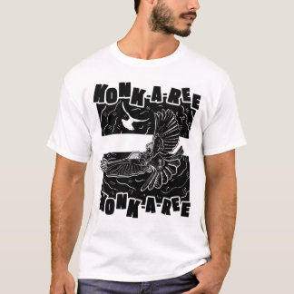 Camiseta pássaro negro de asa vermelha