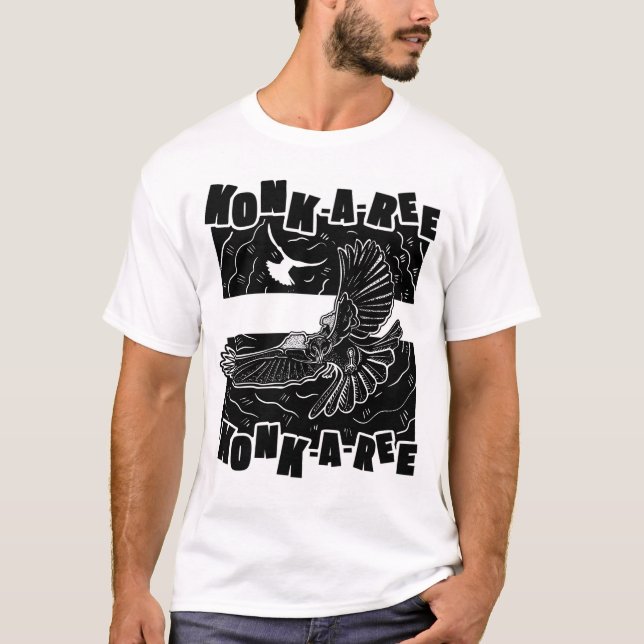Camiseta pássaro negro de asa vermelha (Frente)