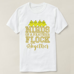 Camiseta Pássaro Nerd Pássaros Engraçados de uma Pena Se Re