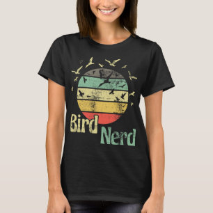 Camiseta Pássaro-Nerd Retro-Aves Observando Pássaro-Pássaro